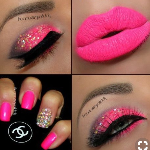 🌟💙NEON RED Medusa Makeup Glitter Pot NWT - Picture 6 of 8